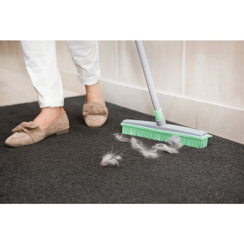 Швабра-сгон КОМПЛЕКТ щётка 32 см с резиновой щетиной 5,5 см + черенок 80-140 см, BACTERIA STOP, YORK, 51301 - фото 3