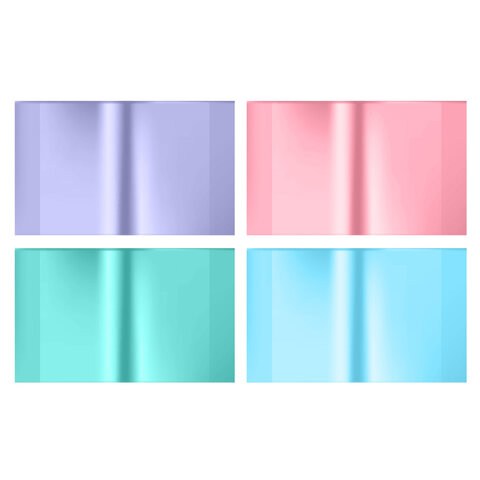 Обложки ПП для тетрадей и дневников ERICH KRAUSE "Fizzy Pastel", КОМПЛЕКТ 12 шт., 100 мкм, 212x347 мм, 49915 - фото 4