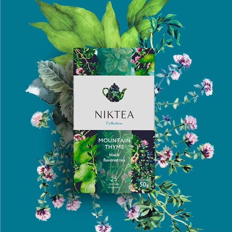 Чай NIKTEA "Горный Чабрец" черный, 25 пакетиков в конвертах по 2 г, TALTHA-DP0055 - фото 2