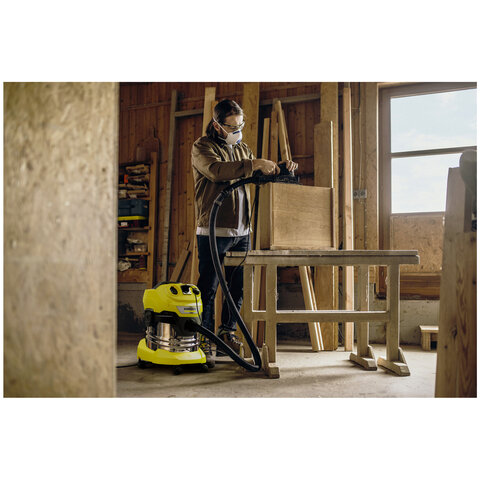 Пылесос хозяйственный KARCHER WD 4 PS, мусоросборник 20 л, мощность 1000 Вт, желтый, 1.628-290.0 - фото 4