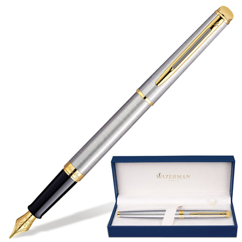 Ручка перьевая WATERMAN HEMISPHERE GT S0920310, сталь, cиний ст, 0,5мм - фото 1
