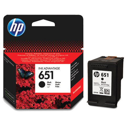 Картридж струйный HP (С2P10AE) Ink Advantage 5575/5645/OfficeJet 202, №651, черный, оригинальный, ресурс 600 стр., C2P10AE - фото 3