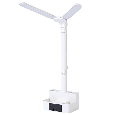 Настольная лампа / светильник беспроводная SONNEN PT-201, органайзер, USB, LED, 5 Вт, 3 режима, белый, 238781 - фото 1