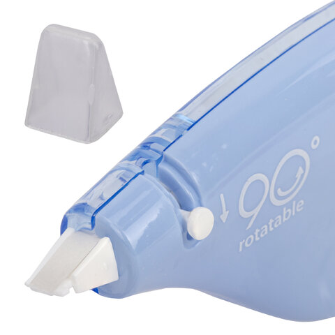 Корректирующая лента BRAUBERG PASTEL 5 мм х 12 м, вращающийся наконечник 90°, механизм перемотки, корпус голубой, блистер, 272488 - фото 5