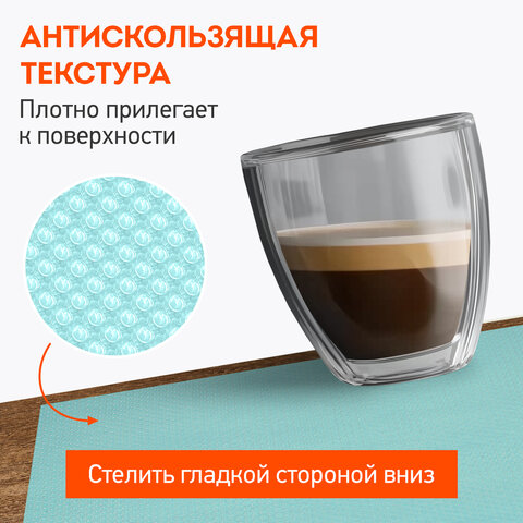 Коврики универсальные 6 шт., 30х45 см, для холодильника, полок, сервировки, бирюзовый, DASWERK, 609606 - фото 15