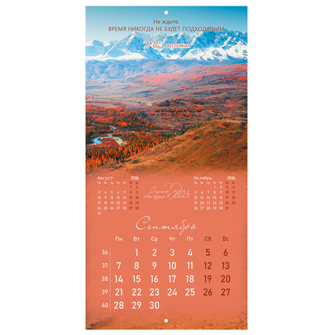 Календарь настенный перекидной 2026 г., BRAUBERG, 12 листов, 28,5х28,5 см, "Твоя вселенная", 116924 - фото 12