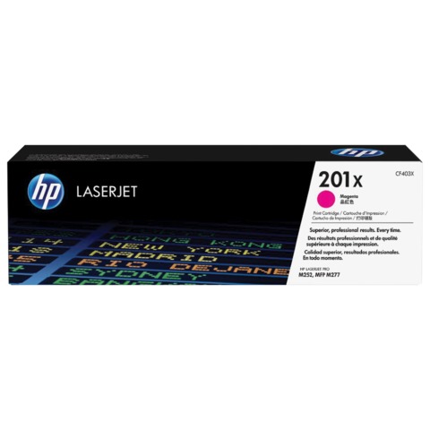 Картридж лазерный HP (CF403X) LaserJet Pro M277n/dw/M252n/dw, №201X, пурпурный, оригинальный, ресурс 2300 страниц - фото 1