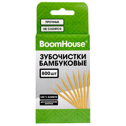 Зубочистки бамбуковые 800 шт. в коробке с подвесом, BOOMHOUSE (БУМХАУС), 701955 - фото 4