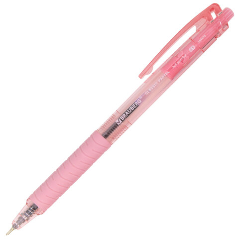 Ручки шариковые автоматические с грипом BRAUBERG "CLASSIC PASTEL", СИНИЕ, НАБОР 5 ШТ., пишущий узел 0,5 мм, линия письма 0,35 мм, 144470 - фото 5