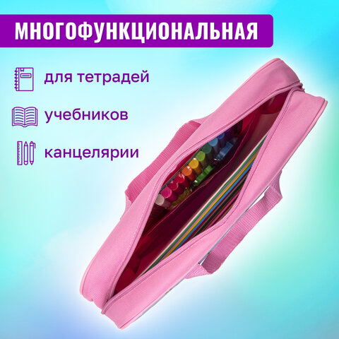 Папка на молнии с ручками BRAUBERG А4, 1 отделение, полиэстер, 80 мм, "Funny panda", 271127 - фото 13