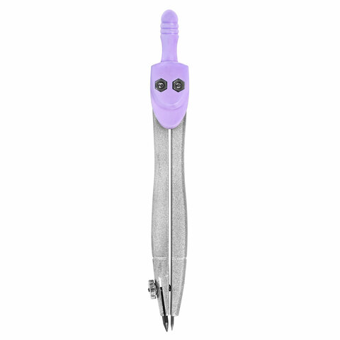 Готовальня BRAUBERG SCHOOL KIT, 11 предметов, циркуль 115 мм, циркуль 125 мм, чертежные принадлежности, лавандовый цвет, 210714 - фото 10