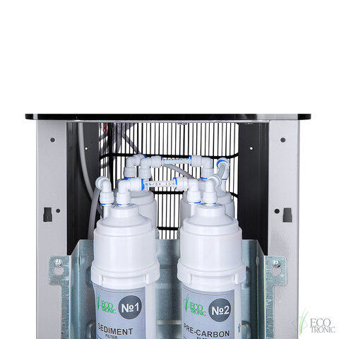 Пурифайер для воды ECOTRONIC M40-U4L напольный, НАГРЕВ/ОХЛАЖДЕНИЕ КОМПРЕССОРНОЕ, 2 крана, черный, 11609 - фото 7