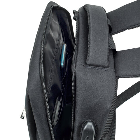 Рюкзак BRAUBERG FUNCTIONAL с отделением для ноутбука, USB-порт, багажная лента, Firm, 43x30x15 см, 272576 - фото 11