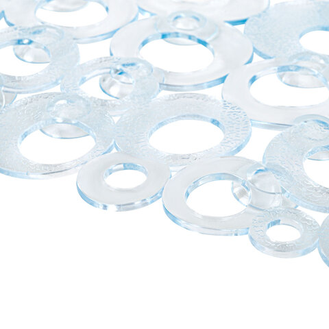 Коврик для ванны противоскользящий 69х35см, "Кольца", овальный, прозрачный, ПВХ, PRIMILA (ПРИМИЛА), 700372 - фото 6