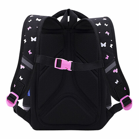 Ранец BRAUBERG LIGHT, 1 отделение, с брелоком, "Shining heart", фольгированная печать, 36х26х13 см, 272029 - фото 4