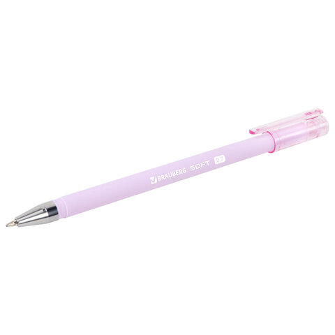 Ручки шариковые BRAUBERG "SOFT PASTEL", НАБОР 4 ШТУКИ, СИНИЕ, SOFT TOUCH покрытие, узел 0,7 мм, линия письма 0,35 мм, 144400 - фото 10