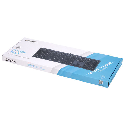 Клавиатура проводная A4TECH Fstyler FX50, USB, 109 кнопок, серая, 1624628 - фото 5