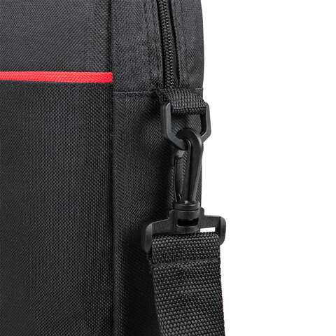Сумка портфель BRAUBERG PRACTICAL с отделением для ноутбука 15,6", "Red line", черная, 29х40х7 см, 270829 - фото 7