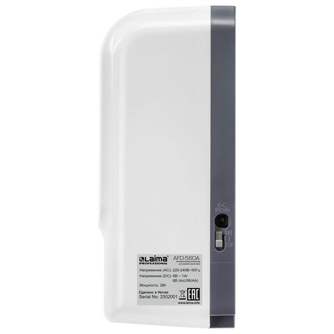 Дозатор для жидкого мыла-пены LAIMA PROFESSIONAL SUPER, НАЛИВНОЙ, СЕНСОРНЫЙ, 1 л, белый, ABS-пластик, 609502 - фото 3