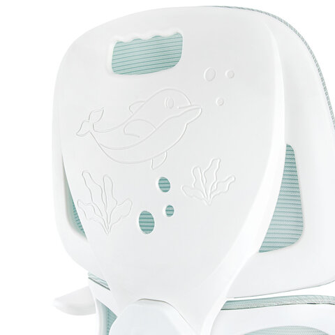 Кресло детское с поясничной поддержкой BRABIX KIDS "MG-225", сетка/ткань TW, голубое, 533317 - фото 7