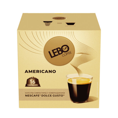 Кофе в капсулах LEBO "Americano" для кофемашин Dolce Gusto, 16 порций - фото 1