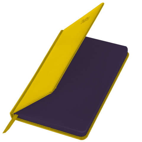 Ежедневник датированный 2026, А5, 138x213 мм, BRAUBERG "Rainbow", под кожу, желтый, 117082 - фото 4