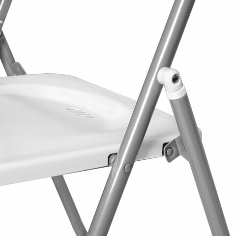 Стулья складные BRABIX "Golf Lite CF-017", КОМПЛЕКТ 4 шт., серебристый каркас, пластик, белый, 533035 - фото 10