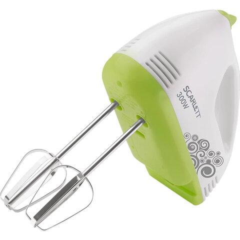 Миксер SCARLETT SC-HM40S05, 300Вт, 7 скоростей, 2 венчика, 2 крюка для теста, белый - фото 8