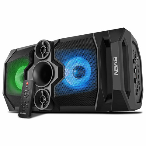 Колонка портативная SVEN PS-655, 50 Вт, TWS, Bluetooth, FM, USB, microSD, LED-дисплей, пульт, черная, SV-020163 - фото 1