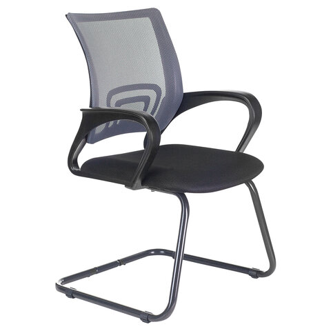 Кресло для приемных и переговорных BRABIX "Fly CF-100", серое/черное, 532089 - фото 1