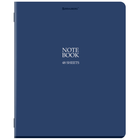 Тетрадь А5, 48 л., BRAUBERG, скоба, клетка, SoftTouch, "NoteBookMono", (микс в спайке), 405325 - фото 8