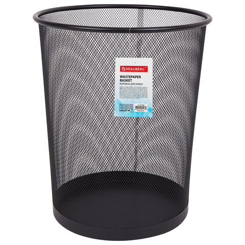 Корзина для бумаг БОЛЬШАЯ, 20 л, металлическая, черная, BRAUBERG "Germanium", 231956 Корзина для бумаг БОЛЬШАЯ, 20 л, металлическая, черная, BRAUBERG "Germanium", 231956 - фото 2