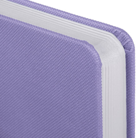 Ежедневник датированный 2026, А5, 138x213 мм, BRAUBERG "Control", под кожу, держатель для ручки, сиреневый, 117125 - фото 3