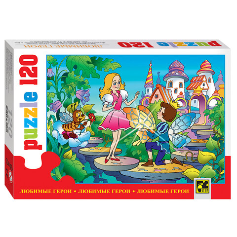Пазл картонный 120 элементов, "Любимые герои", АССОРТИ, поле 23х16,5 см, STEP PUZZLE - фото 4
