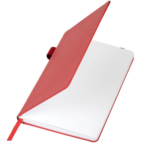 Блокнот А5 135x212 мм BRAUBERG "Edge", под кожу, резинка, держатель, 80 л., клетка, красный, 117147 - фото 5