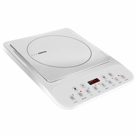Настольная индукционная плита CENTEK CT-1517, 2000 Вт, 7 программ, электронное управление, белая, CT-1517 White - фото 1