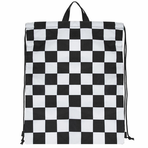 Мешок для обуви BRAUBERG большой удобный с ручкой, 51х41 см, "Black and White", 271595 - фото 2