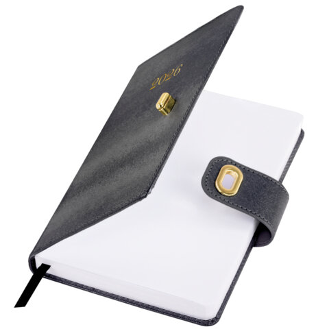 Ежедневник датированный 2026 А5 138х213 мм, BRAUBERG "Elegant", под кожу, застежка, черный, 117368 - фото 4