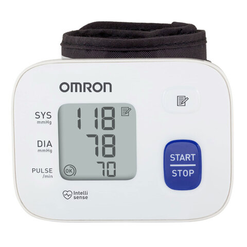 Тонометр OMRON RS2 (HEM-6121-RU), манжета 13,5-21,5 см, автоматический, на запястье, питание 2хААА - фото 2