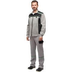 Костюм рабочий летний муж. л26-КПК сер/черн (р.44-46) 170-176 - фото 2