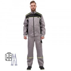 Костюм рабочий летний муж. л26-КПК сер/черн (р.48-50) 170-176 Костюм рабочий летний муж. л26-КПК сер/черн (р.48-50) 170-176 - фото 2