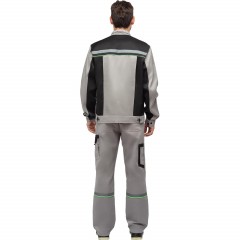 Костюм рабочий летний муж. л26-КПК сер/черн (р.44-46) 182-188 - фото 4