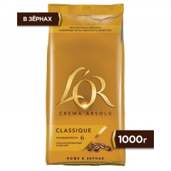 Кофе L'OR Crema Absolu Classique в зернах, 1 кг Кофе L'OR Crema Absolu Classique в зернах, 1 кг - фото 2