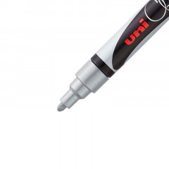 Маркер меловой UNI PWE-5M, серебро, 1.8-2.5 мм. Маркер меловой UNI PWE-5M, серебро, 1.8-2.5 мм. - фото 4