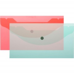 Папка-конверт на кнопке А6 135x250мм,Attache 180мкм, ассорти, 10шт.уп - фото 2