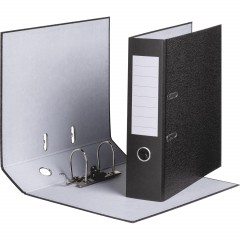 Папка-регистратор мрамор ,80 мм Элементари, б/мет уголков,бум./бум.,черн - фото 4