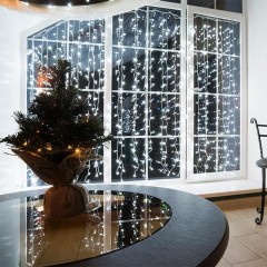 Гирлянда светодиодная Дождь 1,5x1,5 м, 144 LED, мерцание, белый, 235-035 Гирлянда светодиодная Дождь 1,5x1,5 м, 144 LED, мерцание, белый, 235-035 - фото 3