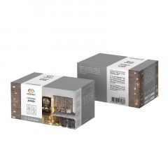 Гирлянда светодиодная Дождь 240LED, 2x3 м, МЕРЦАНИЕ, Теплый Белый 235-066 - фото 4
