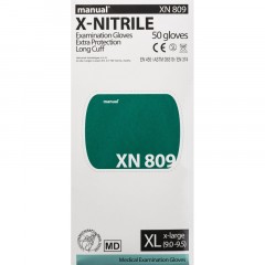 Перчатки мед.смотров. нитрил.,нестер., зеленый ,MANUAL XN 809 (XL) 25пар,ПС Перчатки мед.смотров. нитрил.,нестер., зеленый ,MANUAL XN 809 (XL) 25пар,ПС - фото 7
