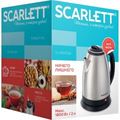 Чайник Scarlett SC-EK21S26, 2л, 1800Вт, (серебристый) - фото 3